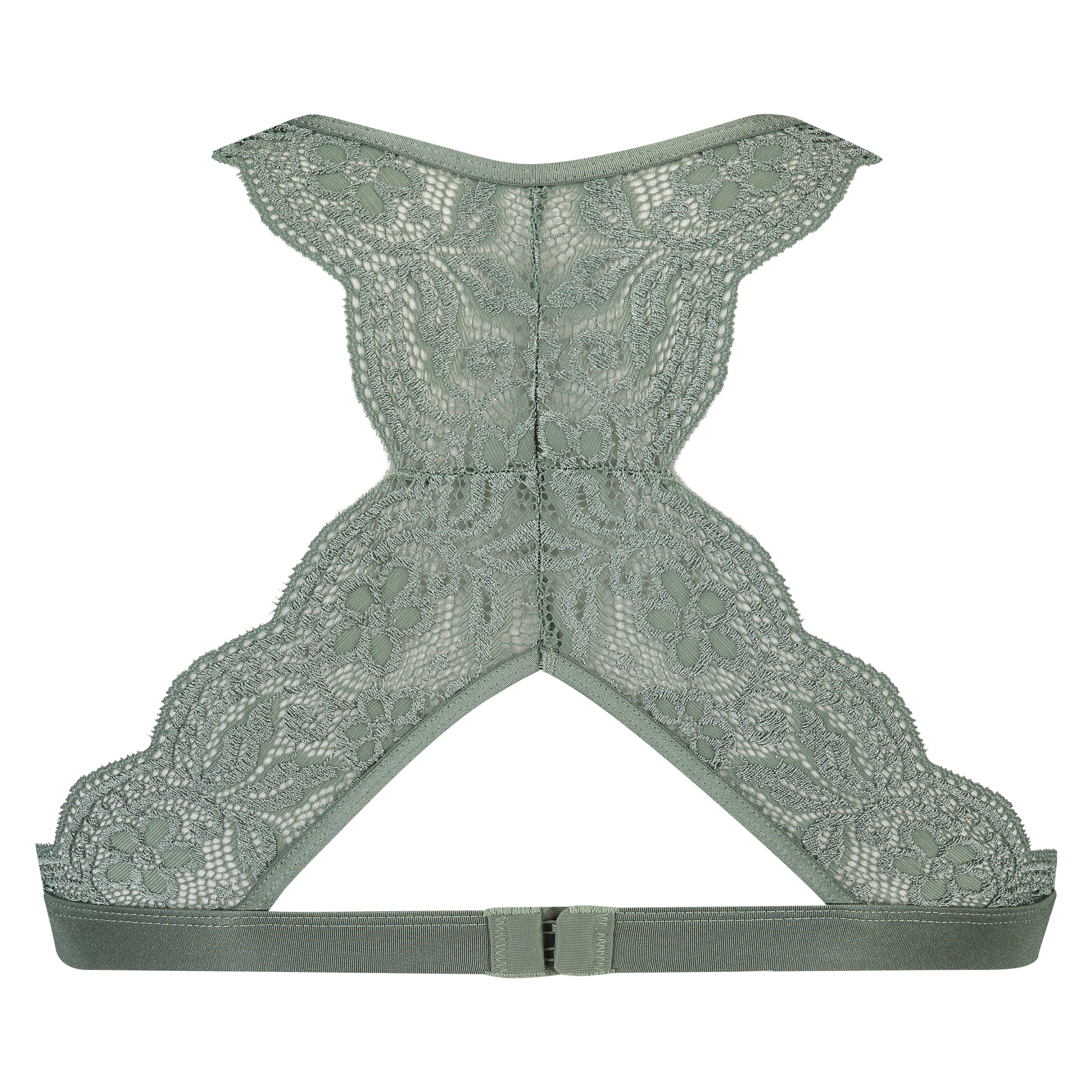 Bralette de estilo halter con espalda cruzada, Verde, main