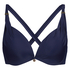 Top de bikini con aros preformado Sunset Dreams Copa E +, Azul