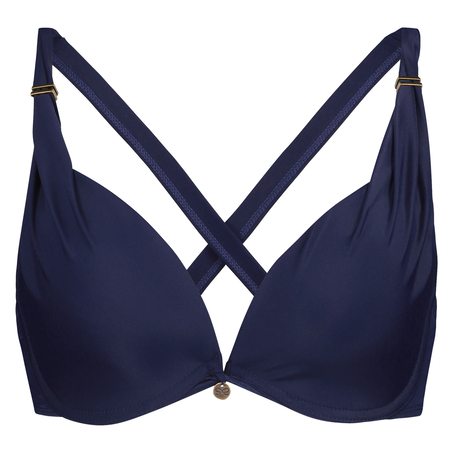 Top de bikini con aros preformado Sunset Dreams Copa E +, Azul