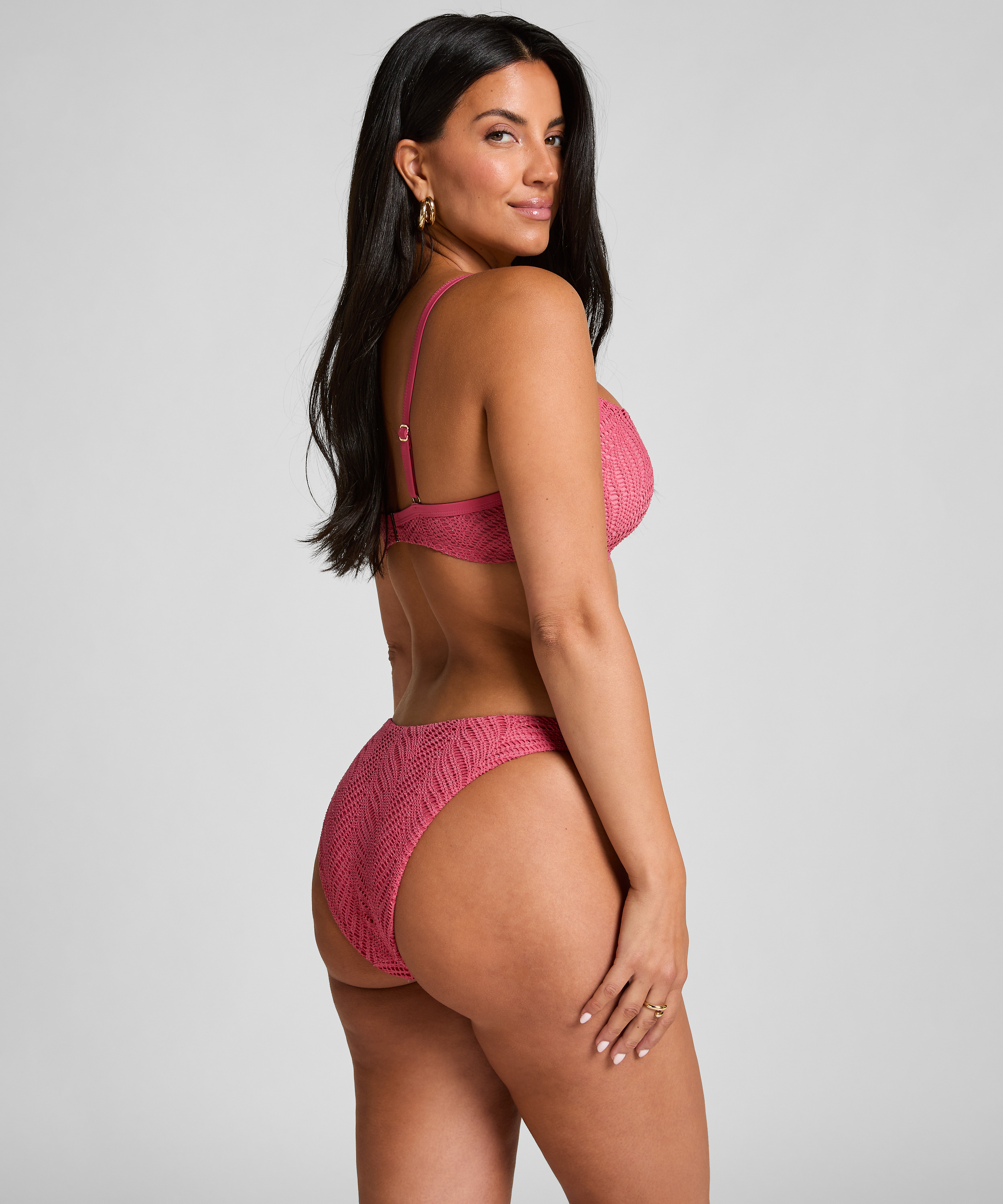 Top de bikini preformado con aros Lanai, Rosa, main
