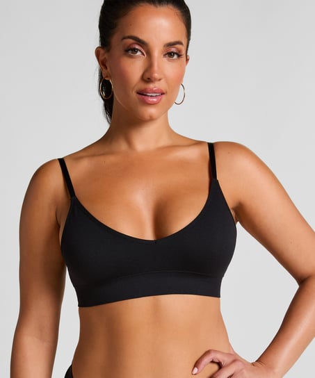 Bralette triangular Dide, Negro