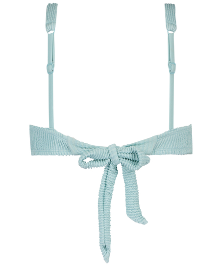 Crop top bikini Crinkle, Azul
