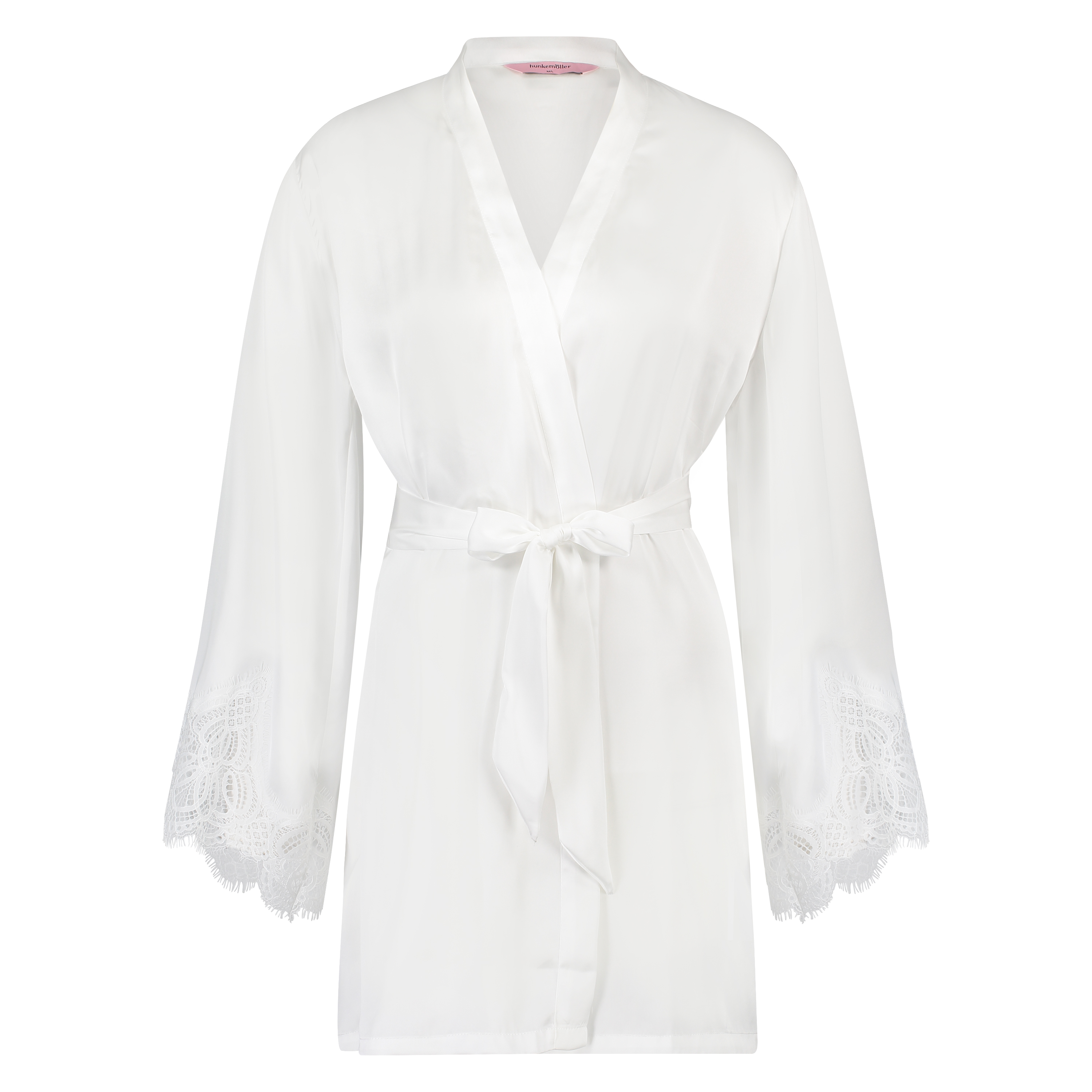 Kimono Lace Satin, Blanco, main