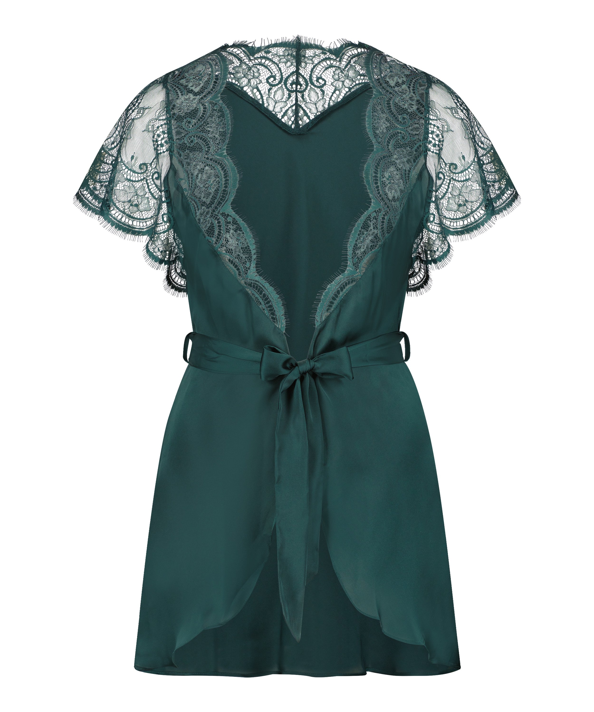 Kimono de sat&eacute;n Coco, Verde, main