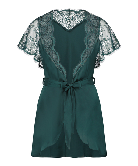 Kimono de sat&eacute;n Coco, Verde