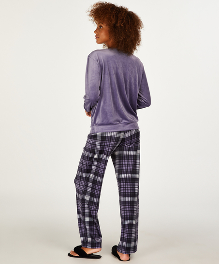 Conjunto de pijama con bolso, Azul