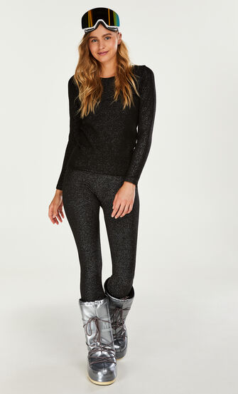 Leggings deportivos de cintura baja HKMX, Negro