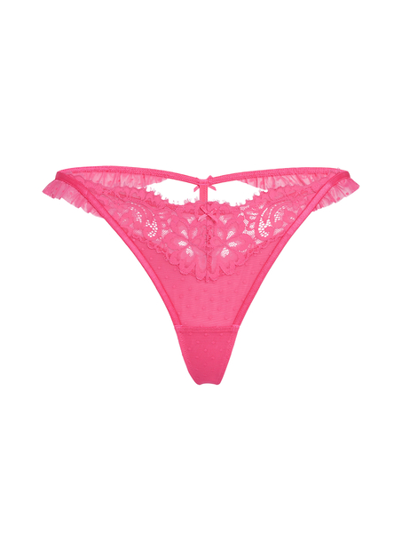 Tanga de tiro alto Harmony, Rosa