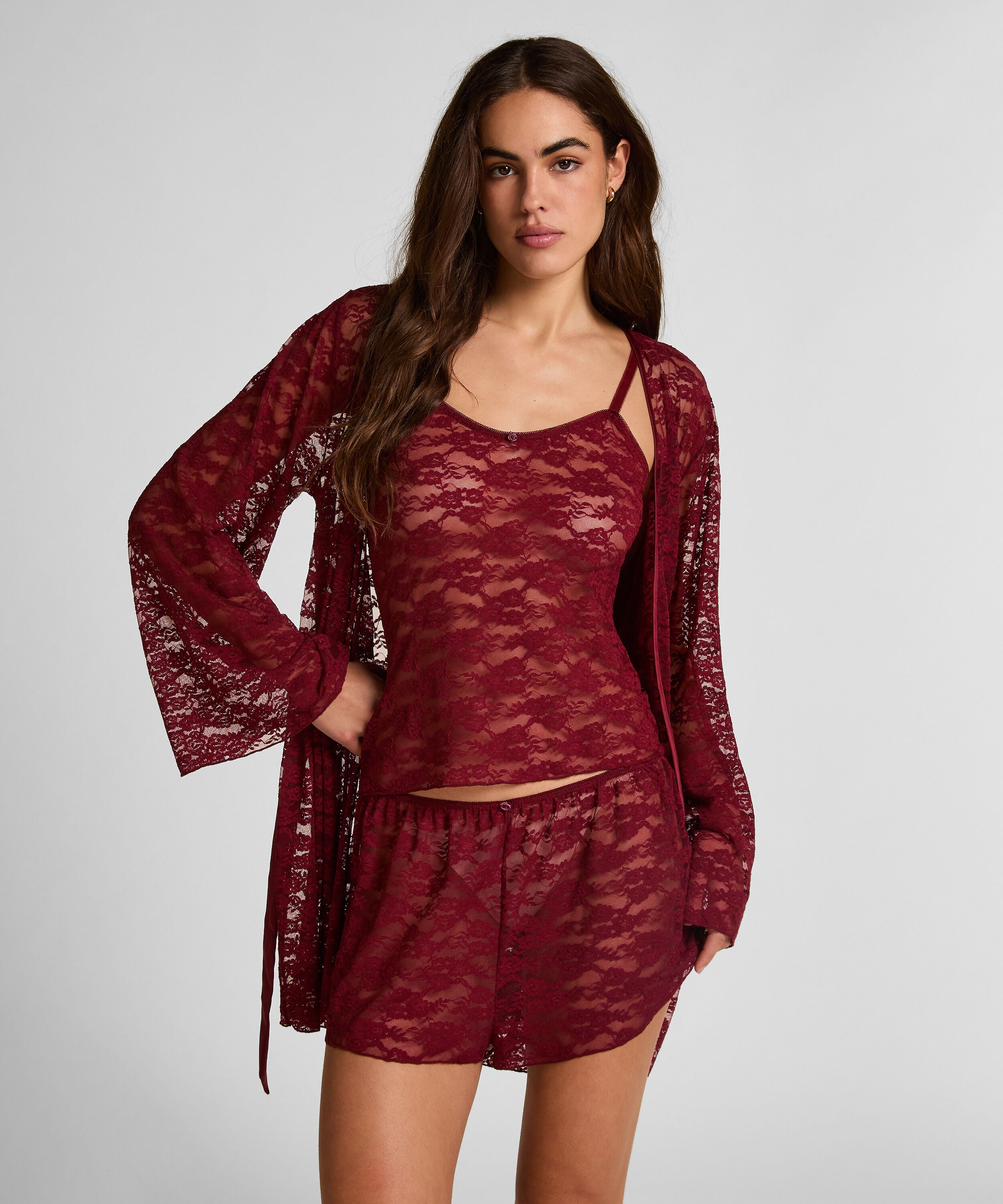 Kimono de encaje integral