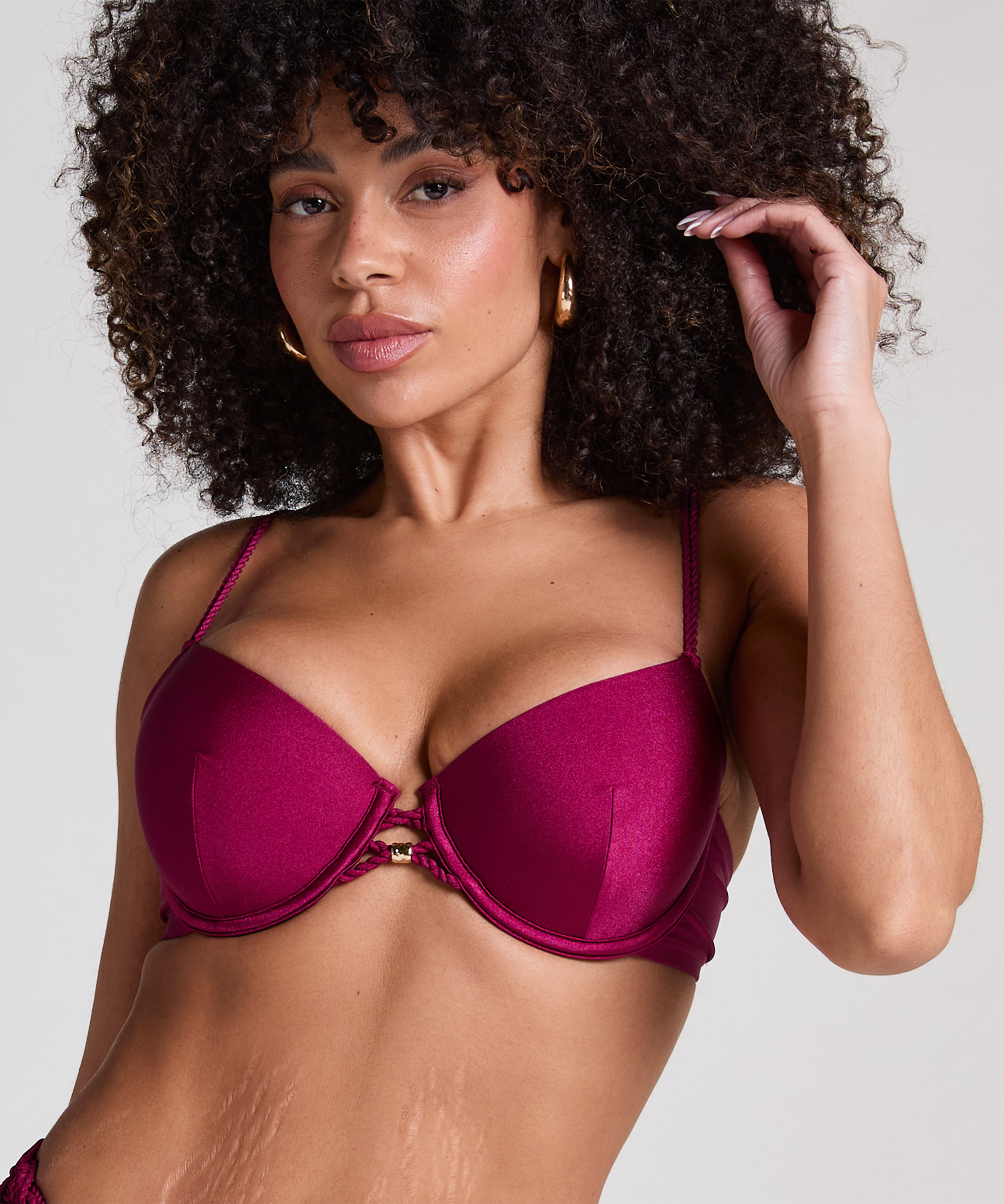Top de bikini preformado con aros Marrakech, Rojo, main