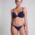 Top de bikini con aros preformado Scallop, Azul
