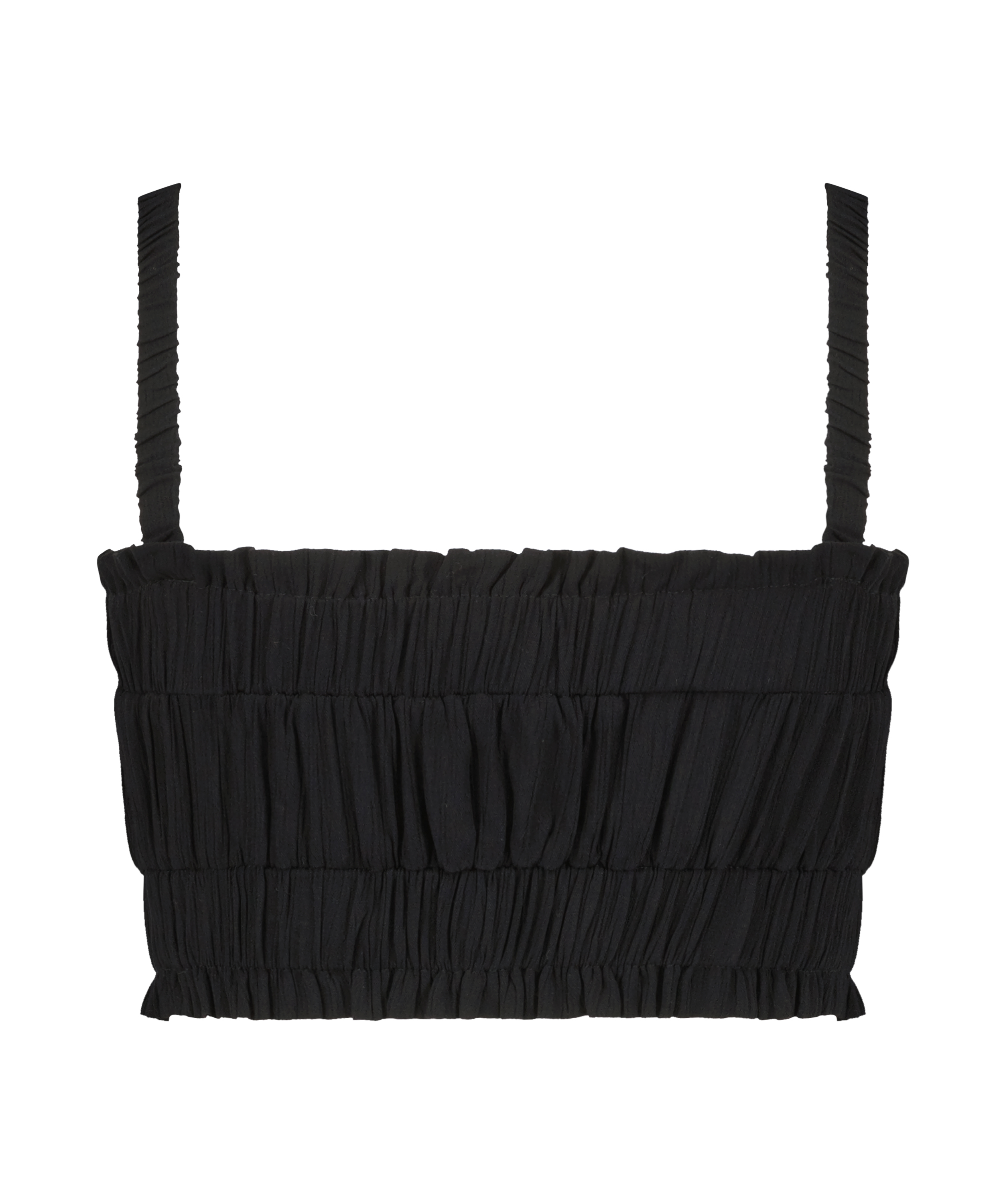 Crop top Ruched, Negro, main