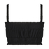 Crop top Ruched, Negro