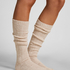 2 pares de calcetines altos, Beige