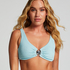 Crop top bikini Crinkle, Azul