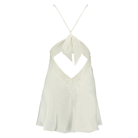 Vestido combinaci&oacute;n Lessie Satin, Blanco