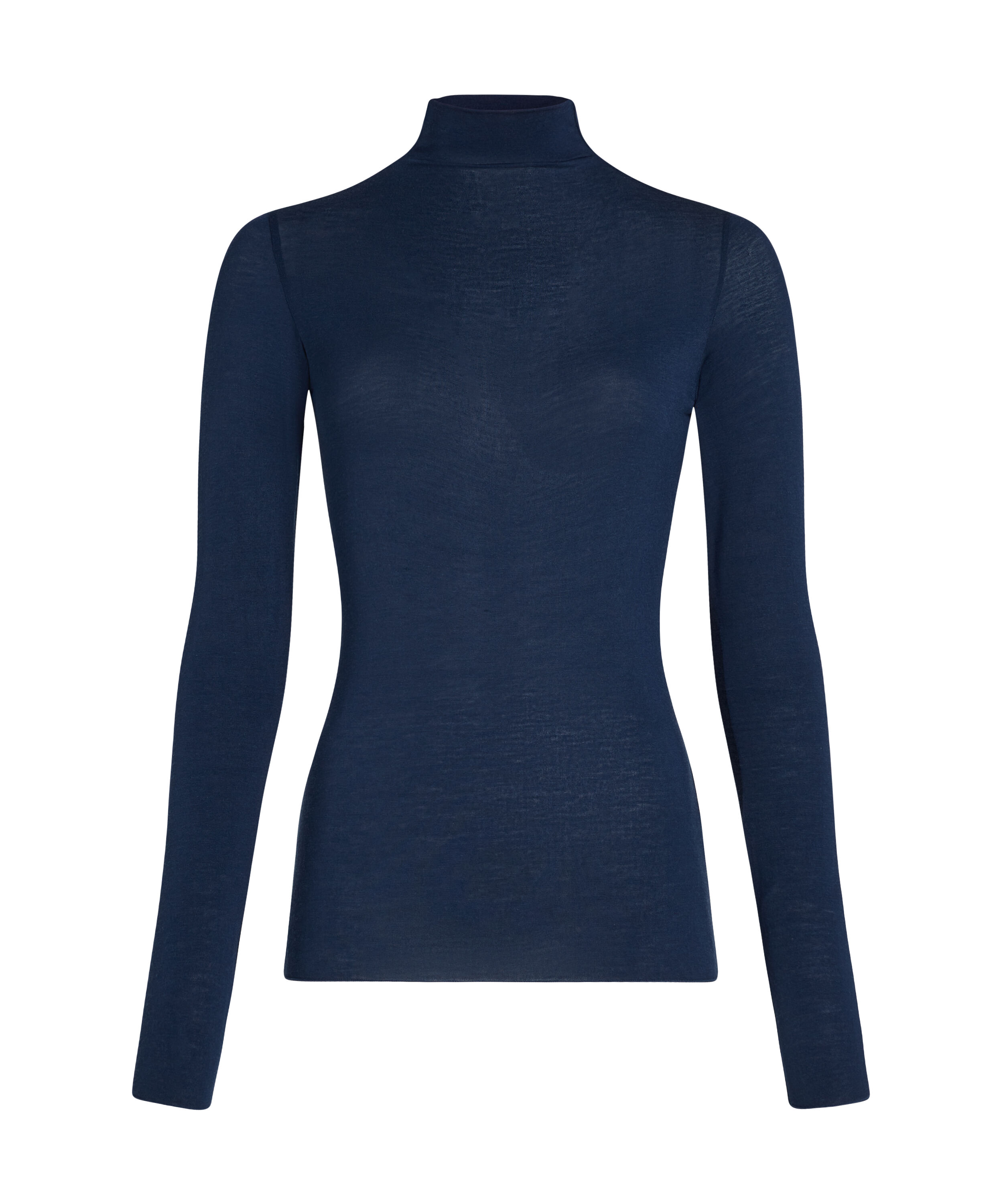 Camiseta de cachemir con cuello alto super suave, Azul