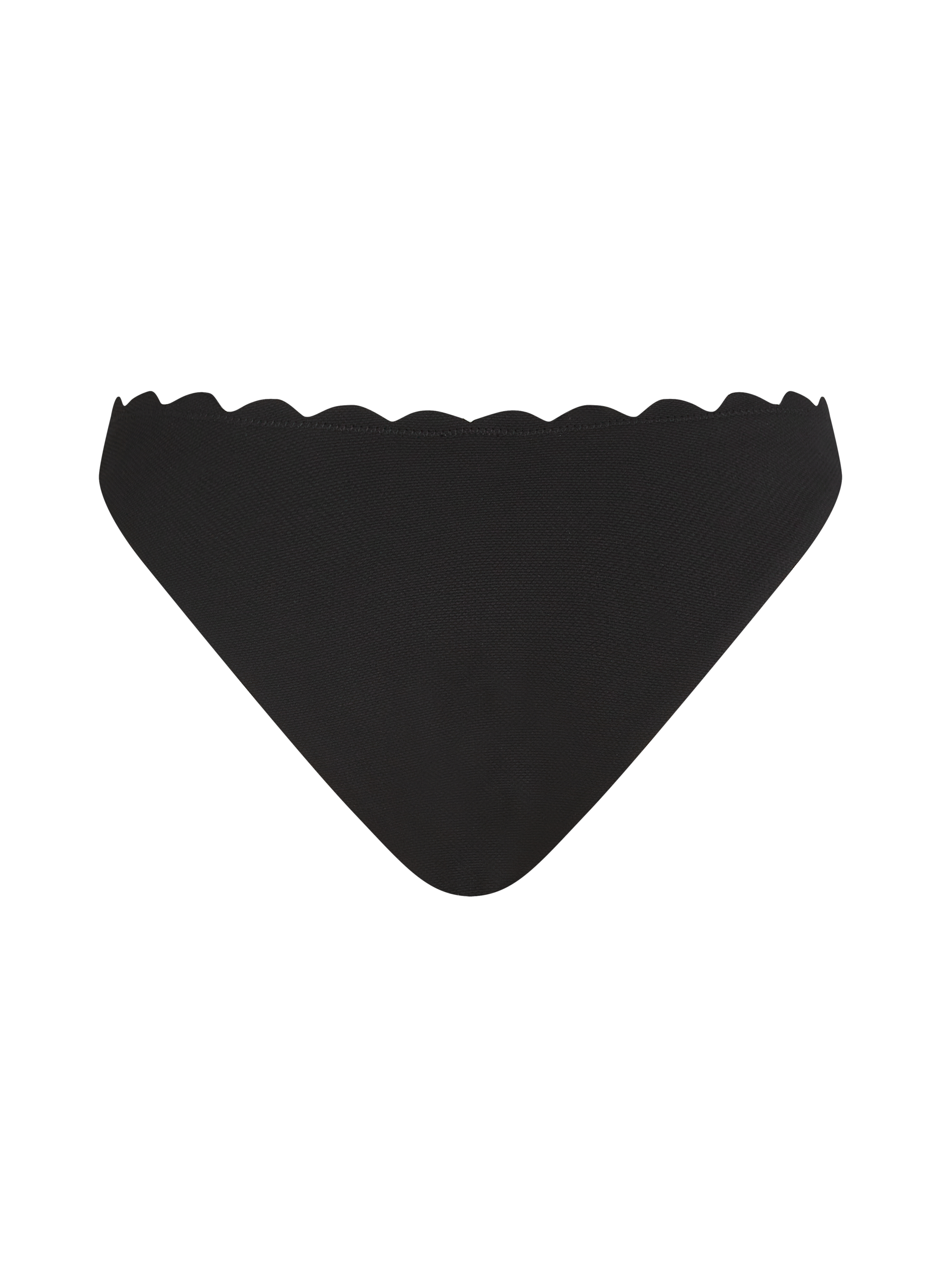 Braguita de Bikini de Corte Alto Scallop, Negro, main