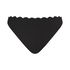 Braguita de Bikini de Corte Alto Scallop, Negro