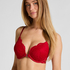 Sujetador de aros push-up acolchado Whiitney, Rojo