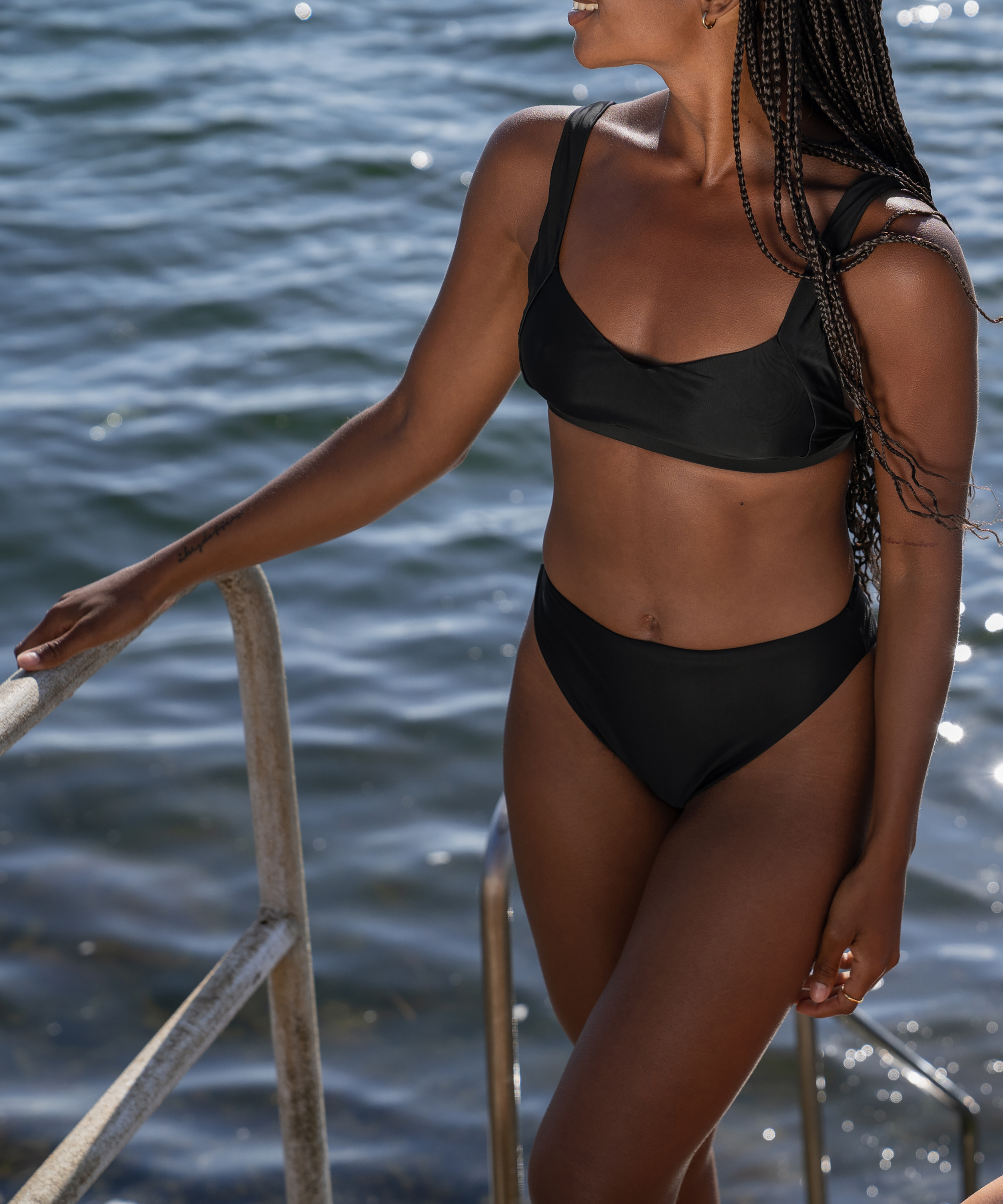 Braguita de bikini de tiro alto Black HKM x NA-KD, Negro, main