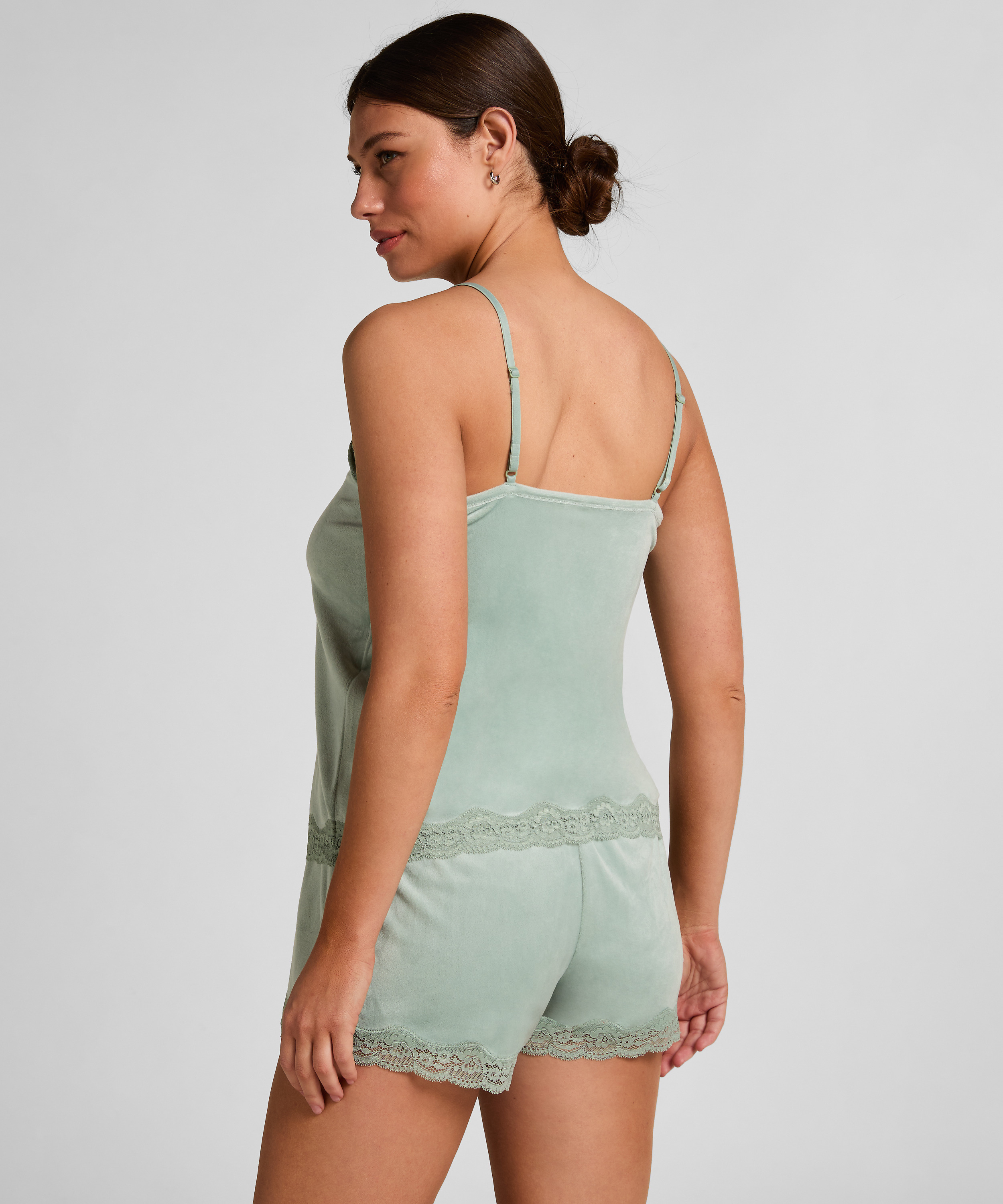 Short Velours Lace, Verde, main