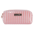Neceser de maquillaje Stripe Plastic, Rosa