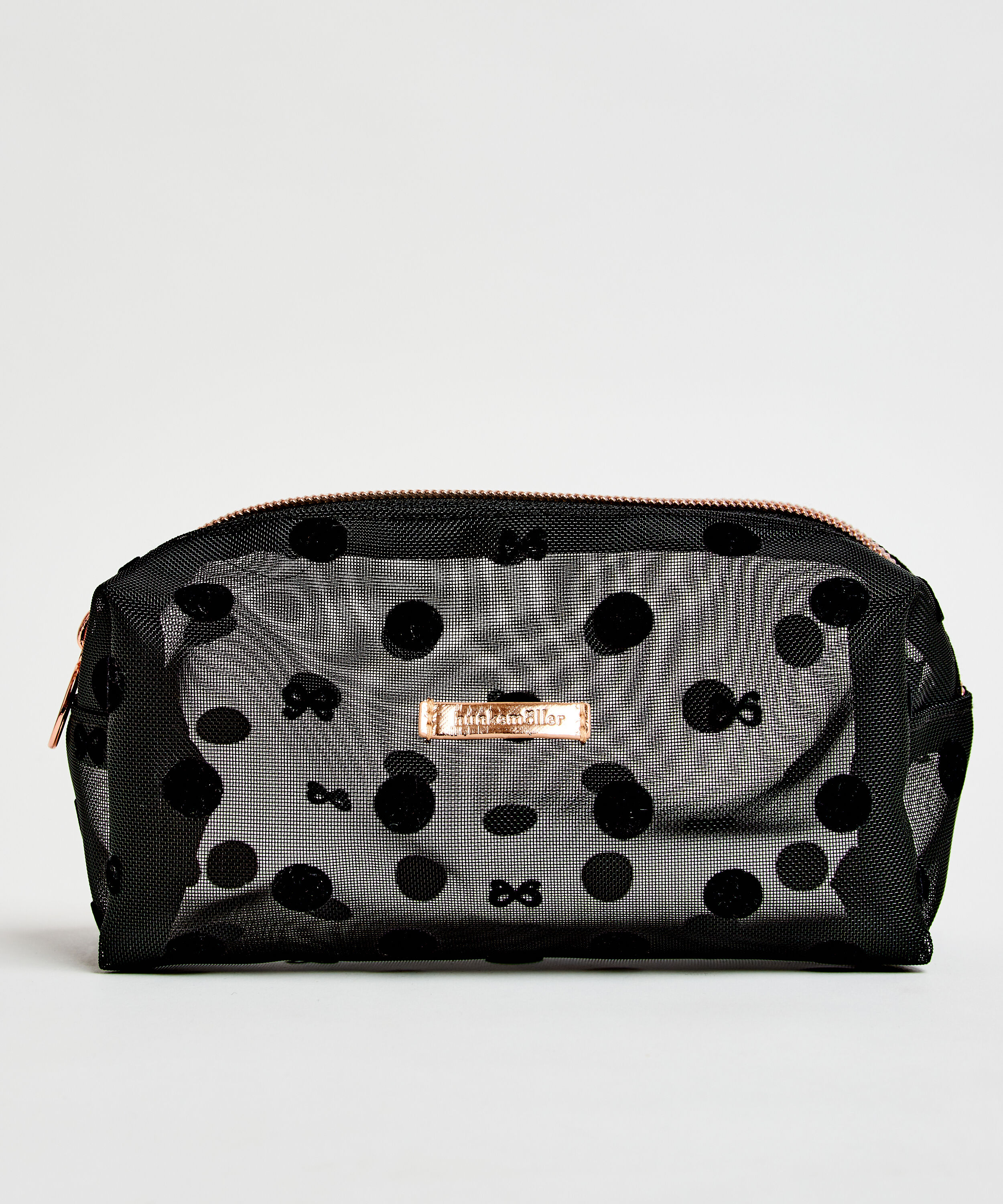 Neceser de maquillaje Dot Mesh, Negro