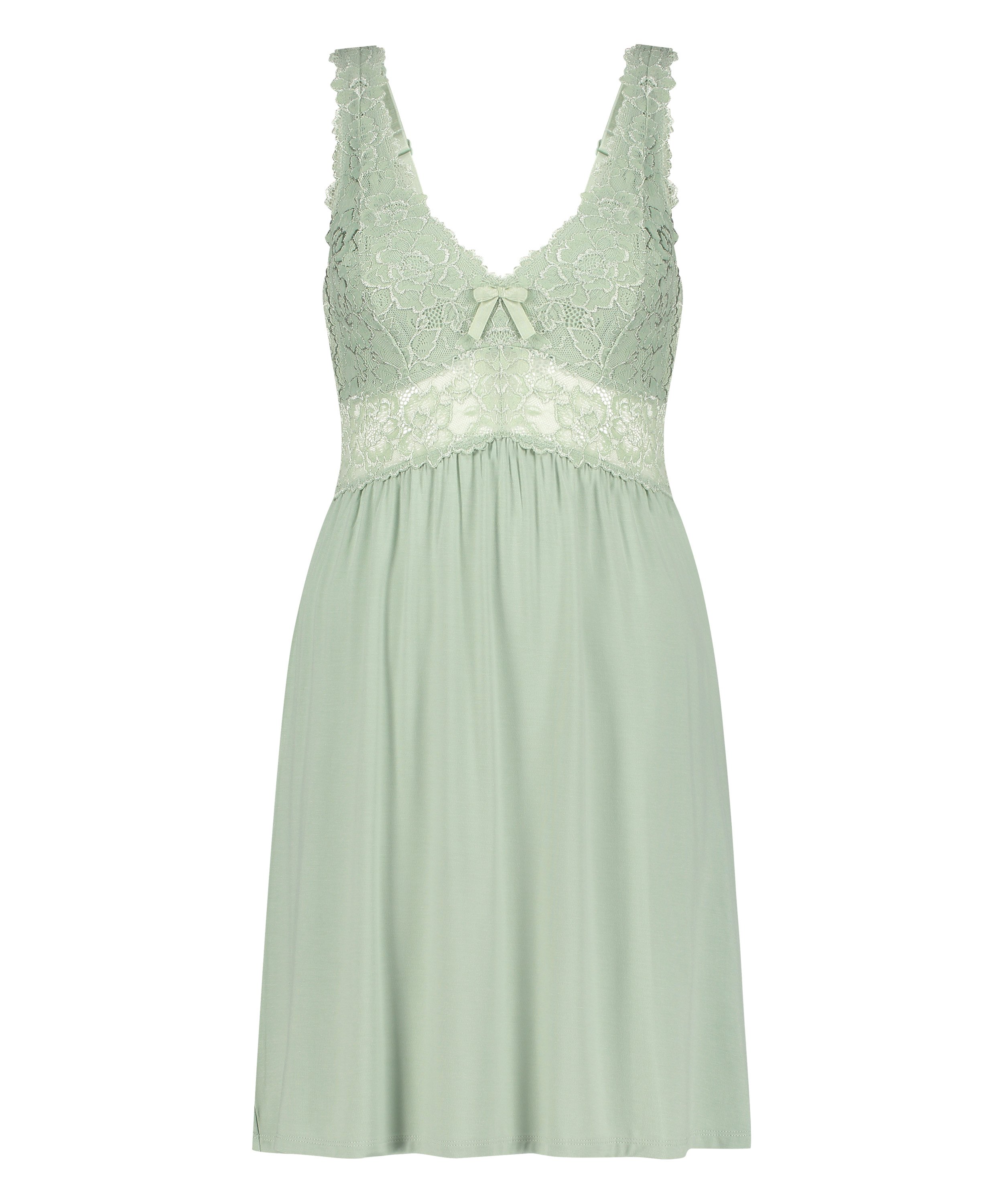 Vestido lencero Nora Lace, Verde, main