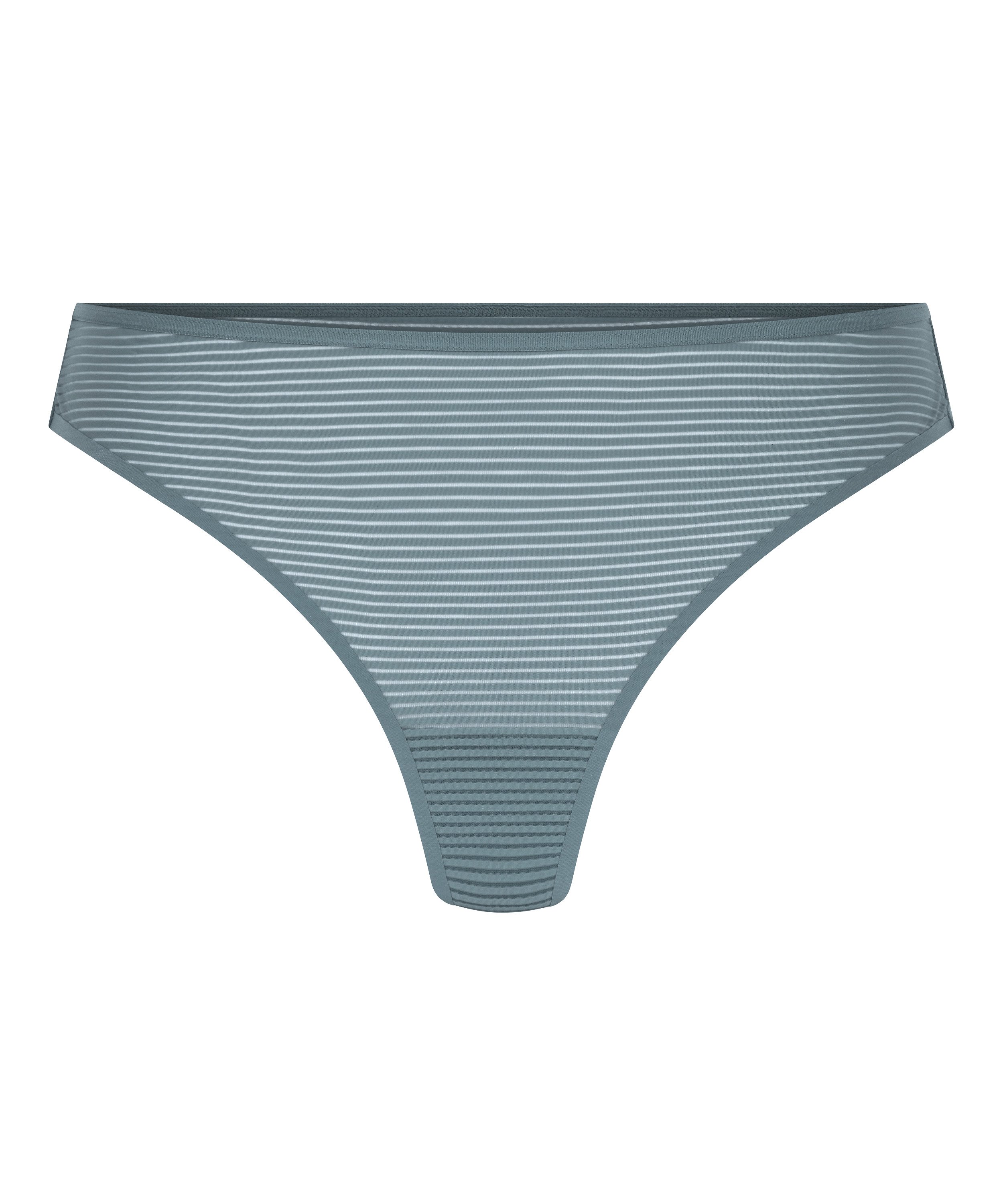 Tanga invisible Stripe mesh, Gris, main