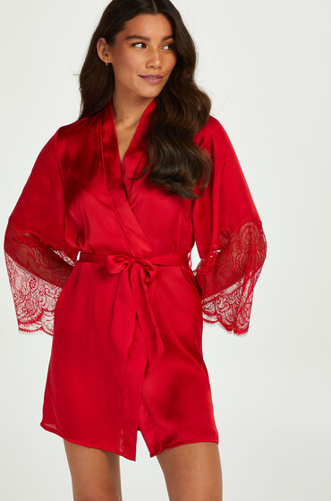 Hunkemöller Kimono Satin Rojo