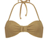 Top de bikini bandeau Goldie Shimmer, Amarillo