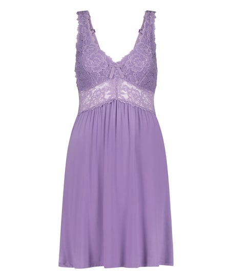 Vestido lencero Nora Lace, Morado