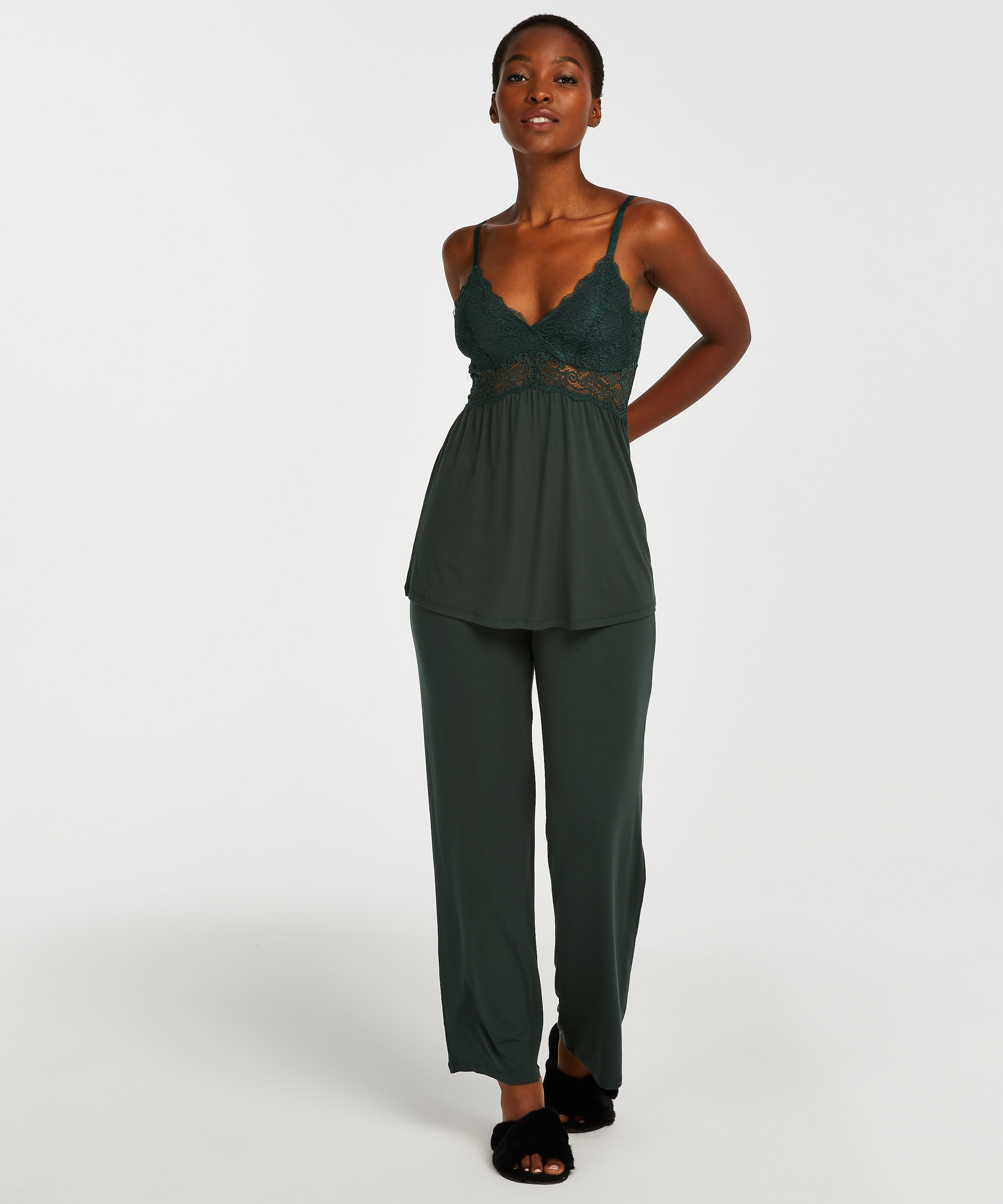 Conjunto de pijama Vera Lace, Verde, main