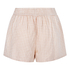 Shorts de lino a cuadros, Blanco