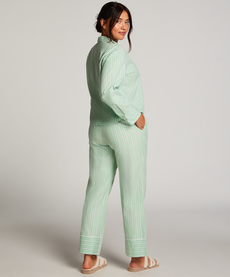 Pantal&oacute;n de pijama de algod&oacute;n, Verde