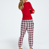 Pantal&oacute;n de pijama Petite Twill Check, Rojo