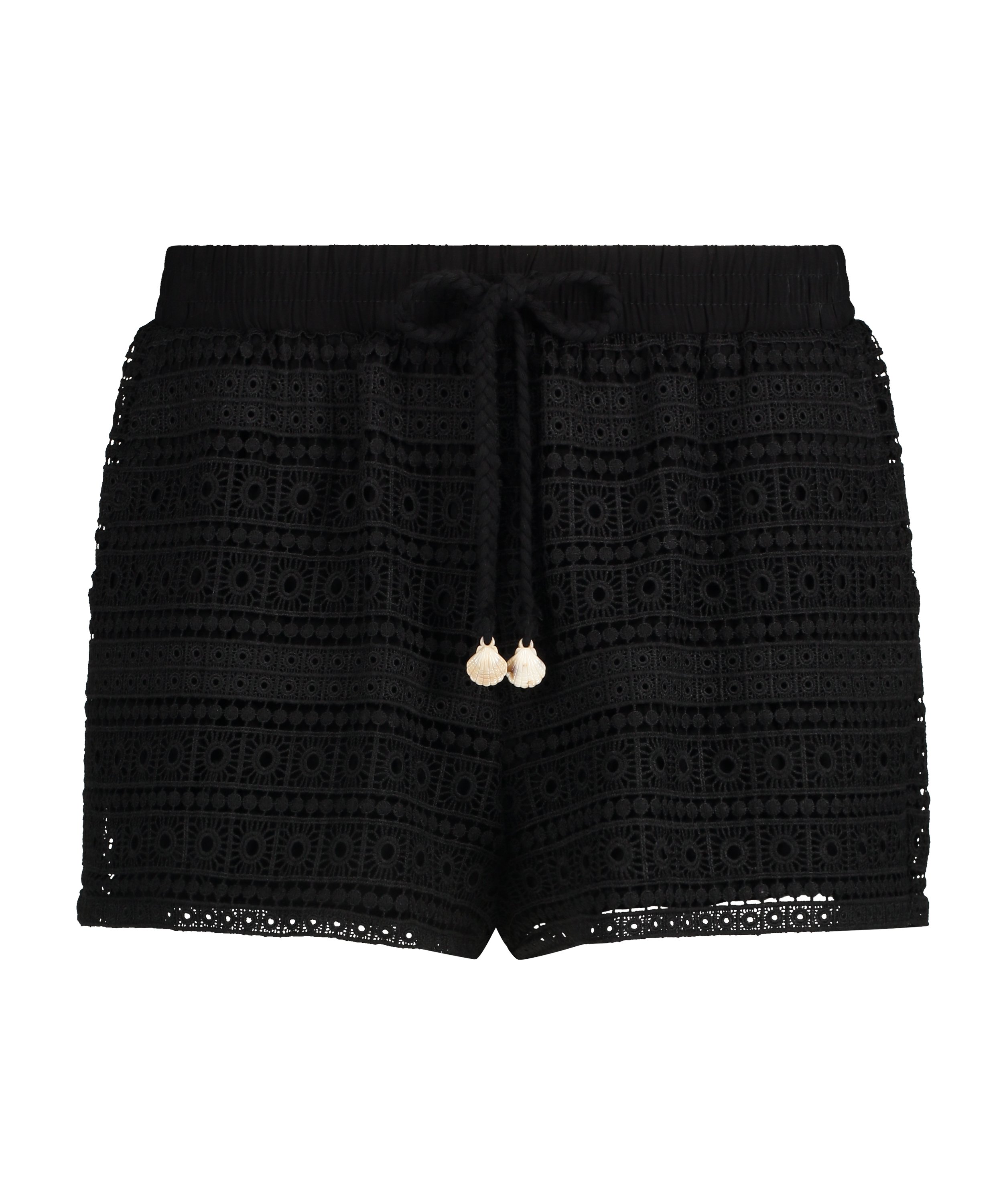 Pantalón corto Crochet, Negro, main