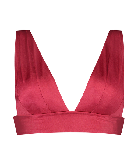 Top de bikini triangular Lola, Rojo
