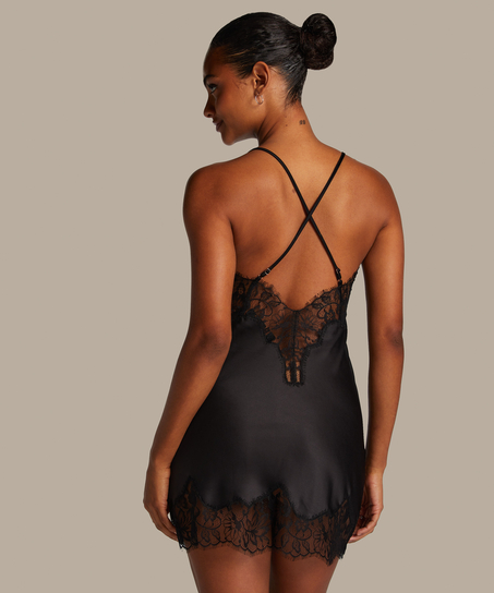 Vestido lencero Valerie, Negro