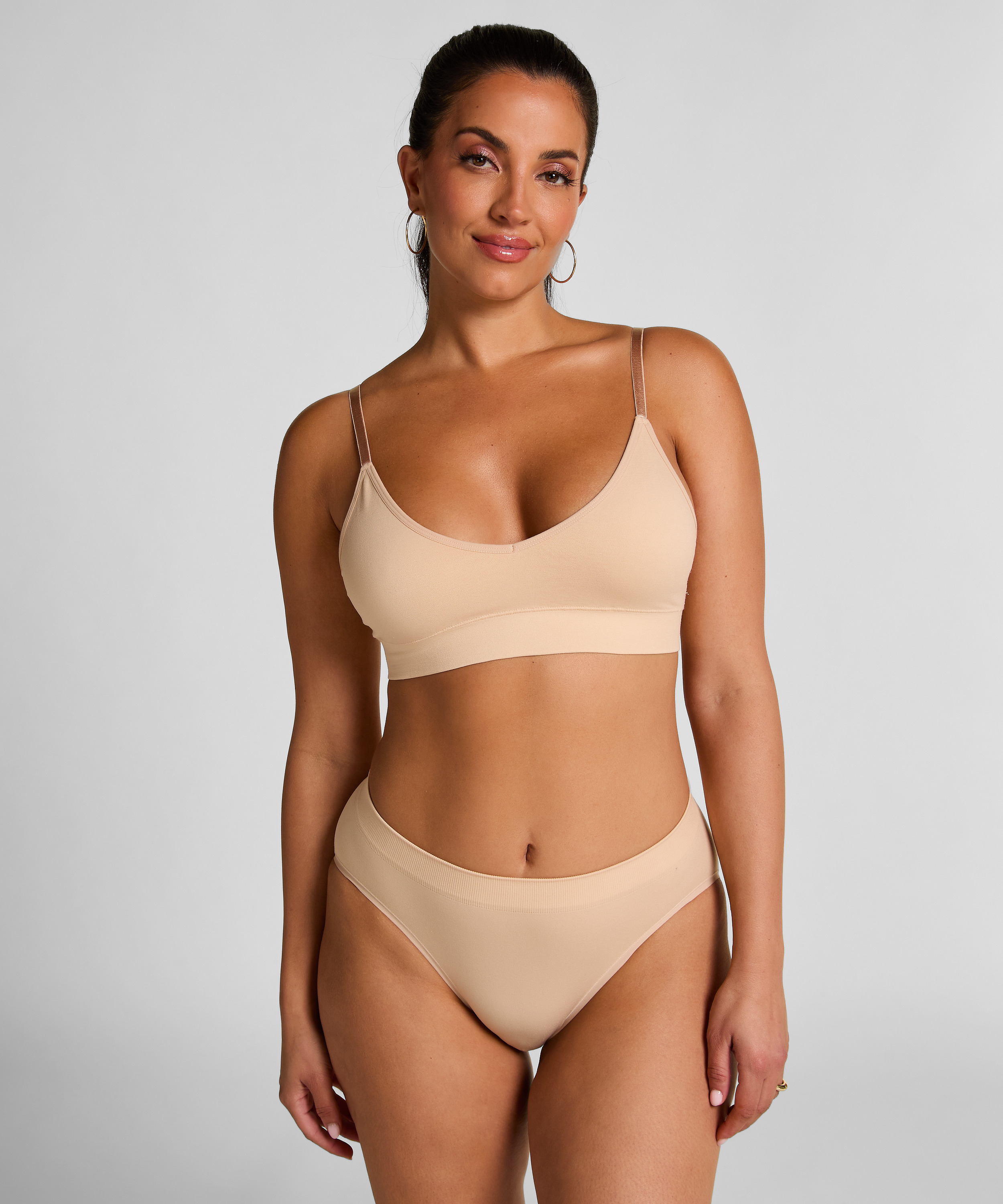 Bralette triangular Dide, Beige, main