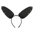 Diadema de piel sint&eacute;tica Bunny, Negro