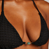 Top de bikini triangular Maui, Negro