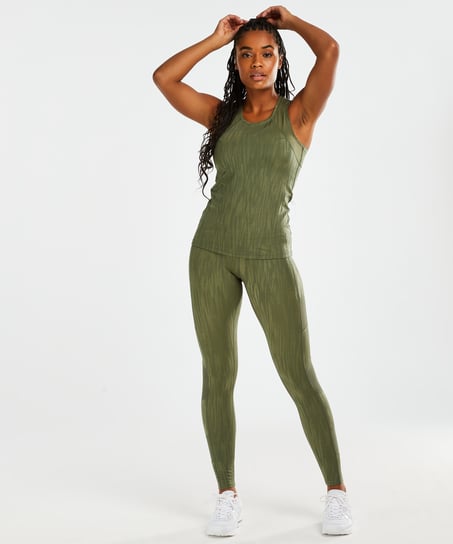 HKMX camiseta de deporte sin mangas, Verde