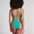 Braguita de Bikini de Corte Alto Scallop, Verde