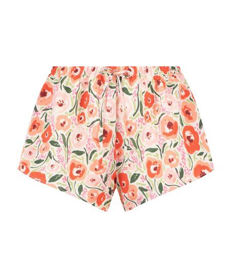 Pantal&oacute;n corto de sat&eacute;n, Blanco