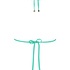 Top de bikini triangular Doha, Verde