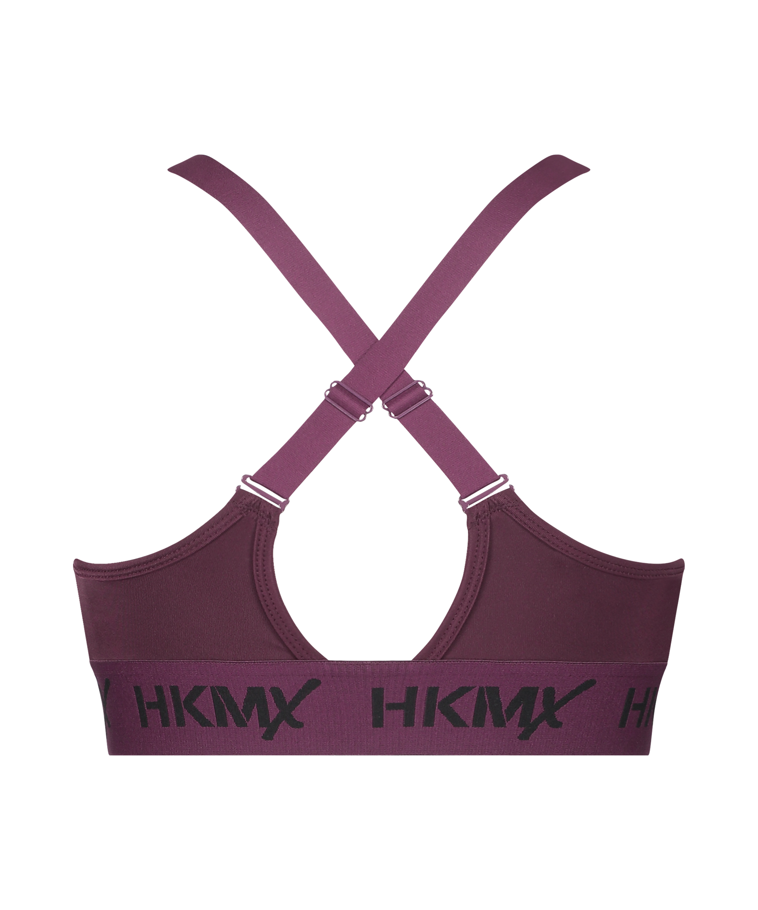 HKMX Sujetador deportivo The Crop Logo nivel 1, Morado, main