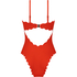 Bañador Bandeau Scallop, Rojo