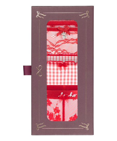 Conjunto de regalo de tanga de Navidad, Rojo